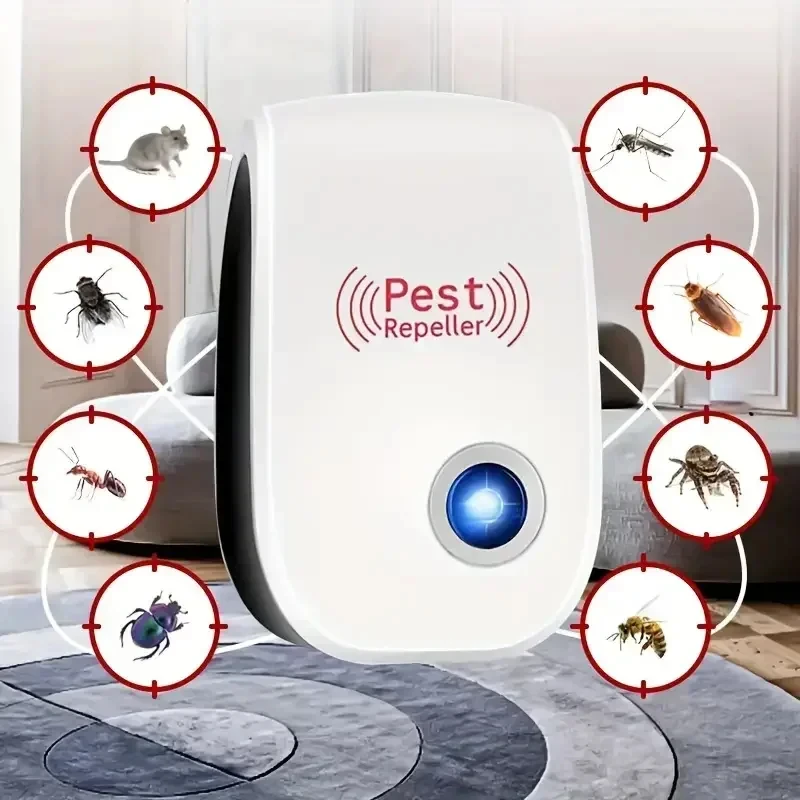 Ultrasonic Pest Repellent Plug-In - Effective Indoor Insect Control For Mosquitoes, Mice, Spiders, Ants, Cockroaches - Child-Saf